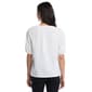 Petite Rafaella® Elbow Puff Sleeve Solid V Neck Blouse - image 2