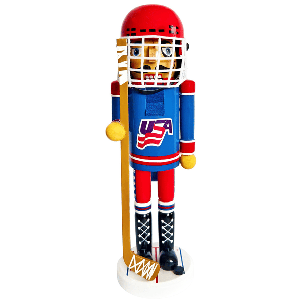 Santa''s Workshop 14in. Hockey USA Nutcracker - image 