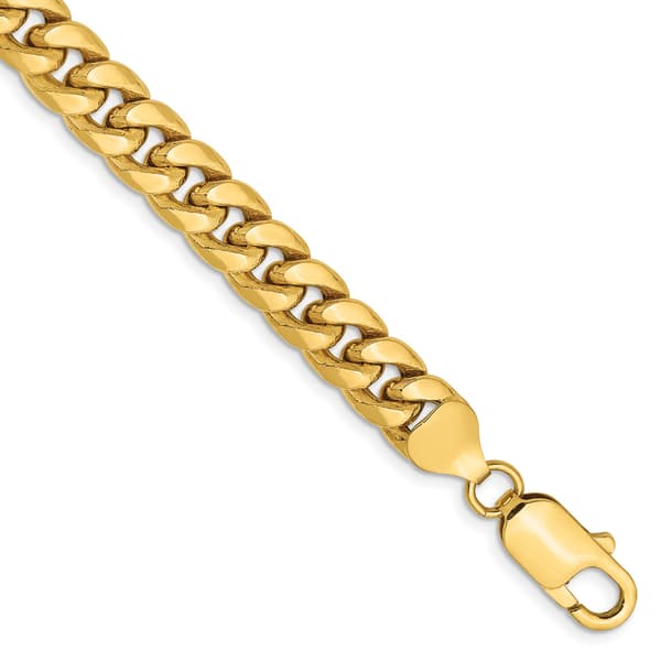 Gold Classics&#40;tm&#41; 7.3mm. Semi Solid Miami Cuban Bracelet