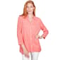 Womens Ruby Rd. Garden Variety Knit Crinkle Shine Top - image 1