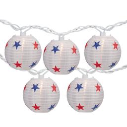 Northlight Seasonal Star Paper Lantern Lights - 10 Count