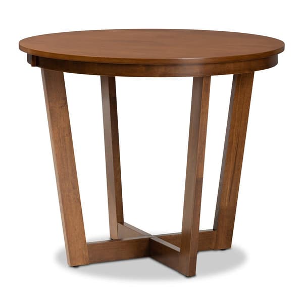 Baxton Studio Brava Walnut Brown Finished Wood 5pc. Dining Set