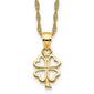 Gold Classics&#40;tm&#41; Yellow Gold Four Leaf Clover Pendant Necklace - image 1