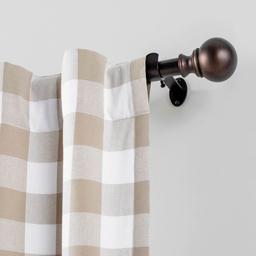 Elrene Cordelia Single Curtain Rod w/ Globe Ball Finial
