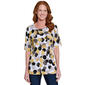 Womens Ali Miles Short Sleeve Polka Dot Blouse - image 1