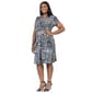Plus Size 24/7 Comfort Apparel Geometric Knee Length Wrap Dress - image 1