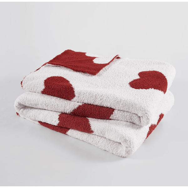 Truly Soft Cozy Hearts Reversible Throw Blanket