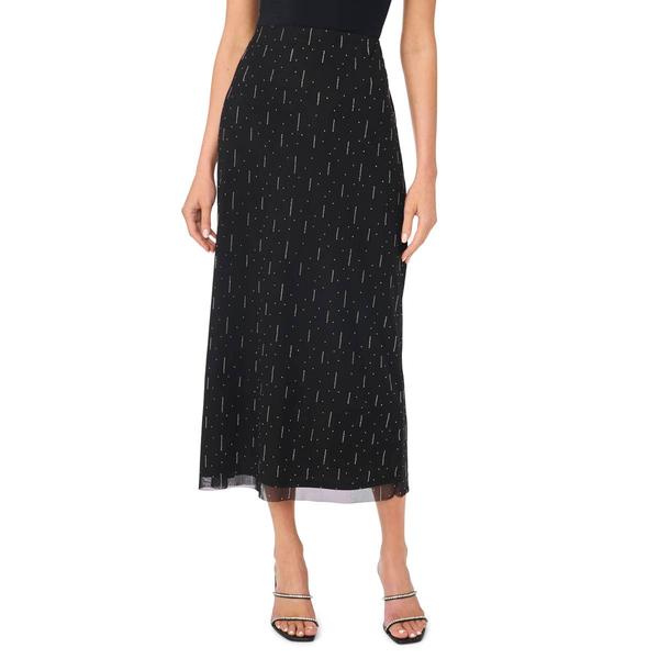 Womens MSK Metallic Print Midi Skirt - image 