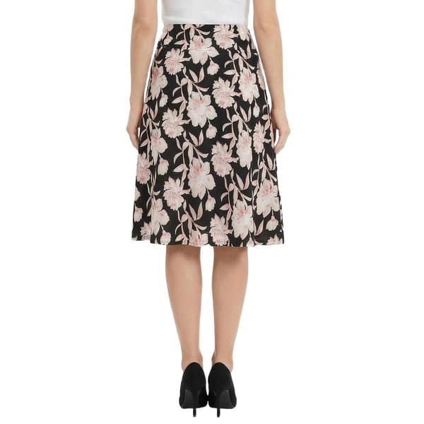 Womens NY Collection Floral Pull On Skirt