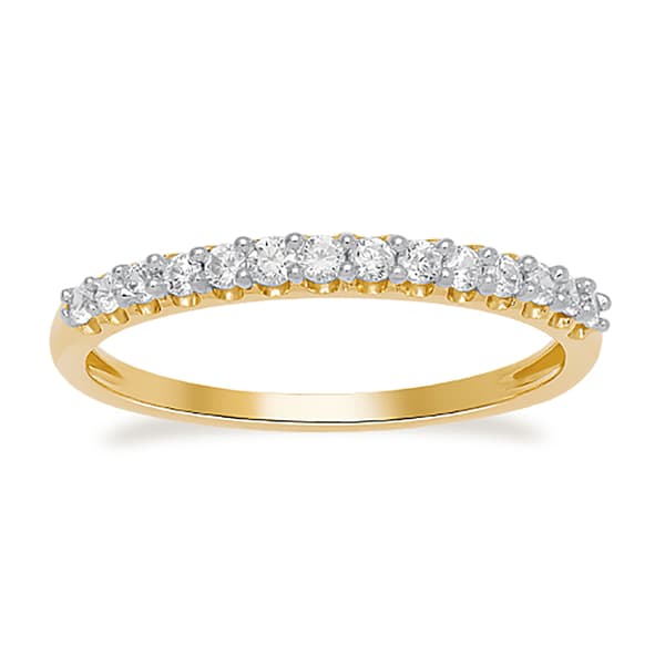 Diamond Classics(tm) Gold Over Silver 1/4ctw Lab Diamond Ring
