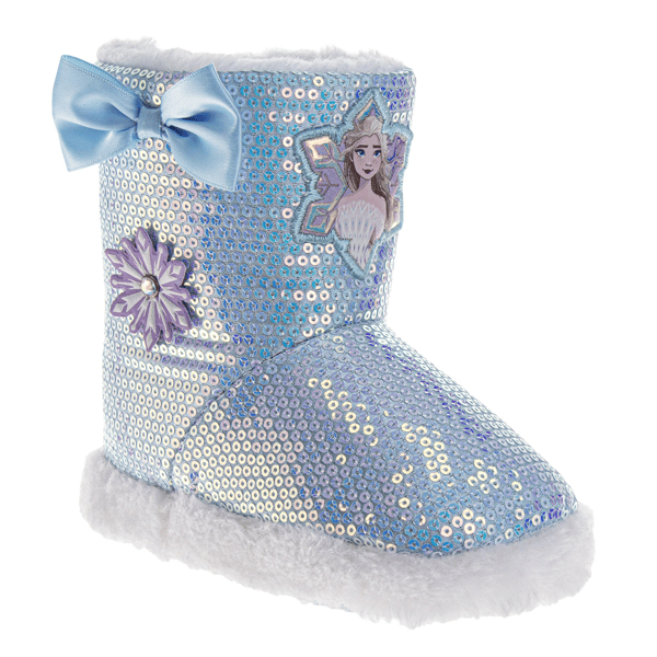 Toddler Girls Disney™ Frozen Elsa Sequin Winter Boot Slippers - image 