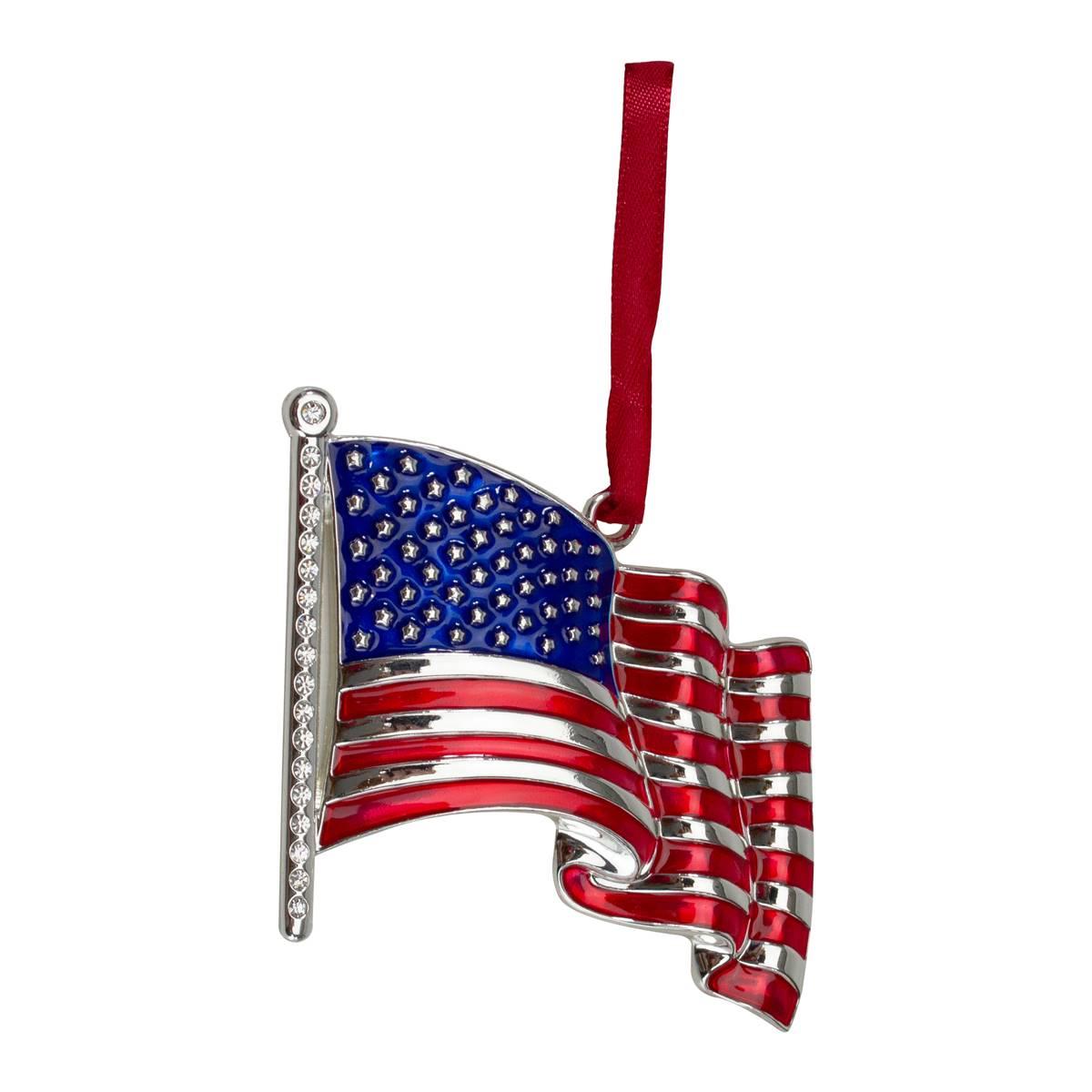 Northlight Seasonal American Flag Christmas Ornament