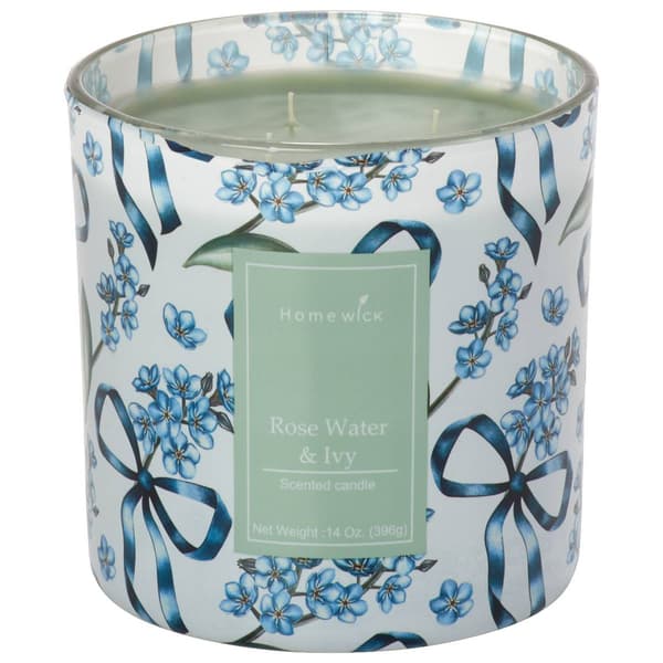 Homewick 14oz. 3 Wick Jar Candle - Rosewater & Ivy - image 