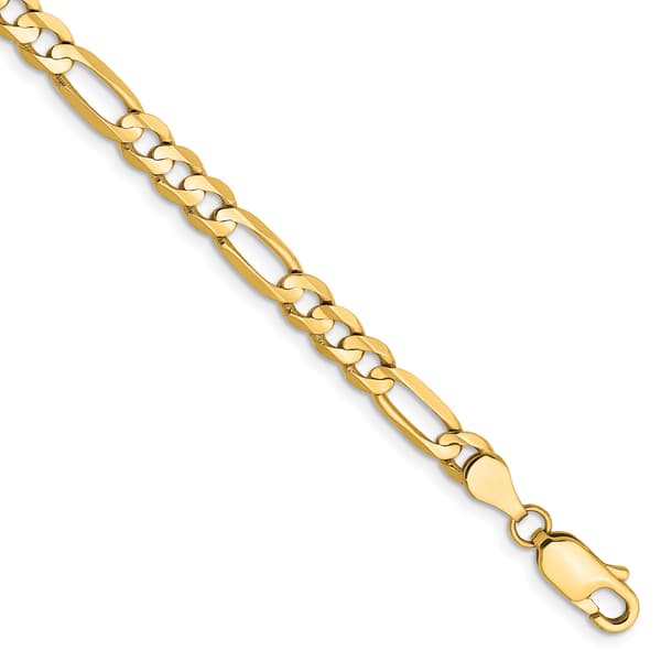 Mens Gold Classics&#8482; 4.50mm. 14k Concave Open Figaro Necklace