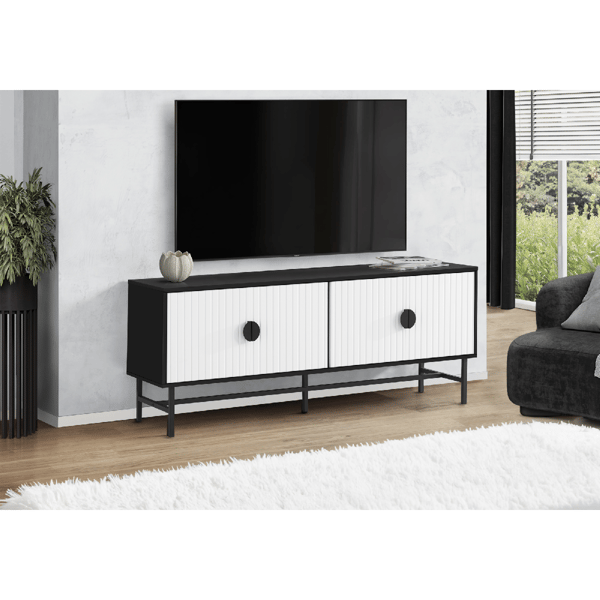 Monarch Specialties Maeve 60in. Dual Cabinet TV Stand
