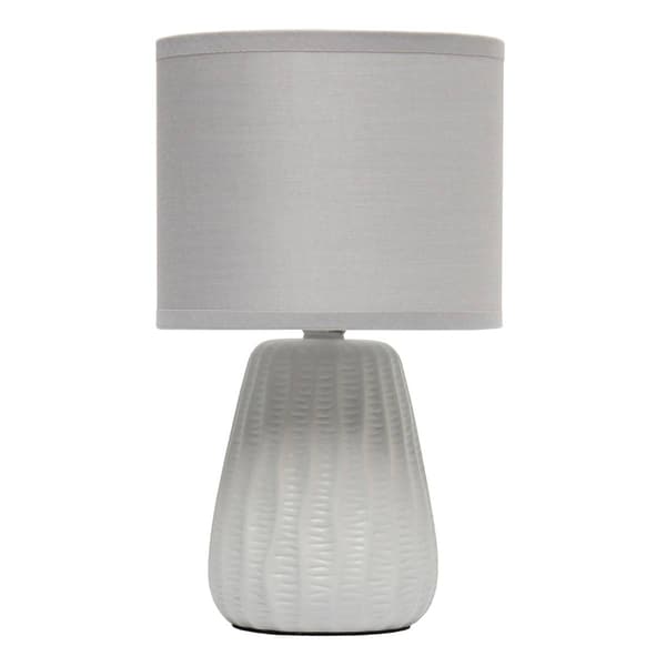 Simple Designs 11in. Modern Ceramic Texture Table Lamp - image 