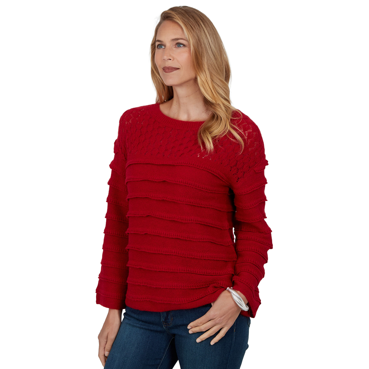 Petite Skye’s the Limit Fashion Essentials Ruffled Sweater