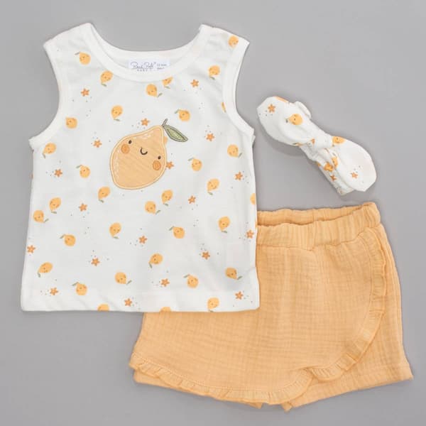 Toddler Girl Rene Rofe(R) Lemon Floral Tank Top & Skort Set - image 