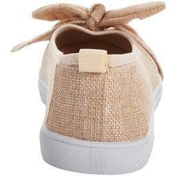 Womens Ashley Blue Canvas With Bow Slip On Flats
