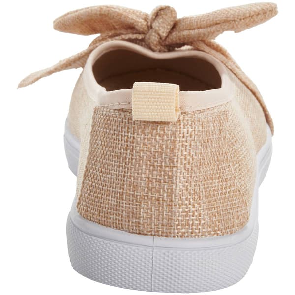 Womens Ashley Blue Canvas With Bow Slip On Flats