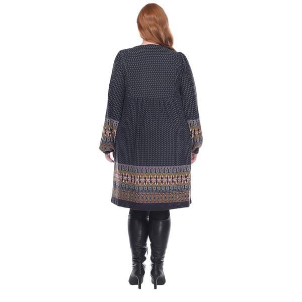 Plus Size White Mark Atarah Embroidered Sweater Dress