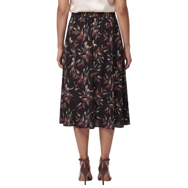 Petite NY Collection Pull On Floral Hacci Midi Skirt