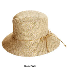 Womens Nine West Classic Straw Bucket Hat