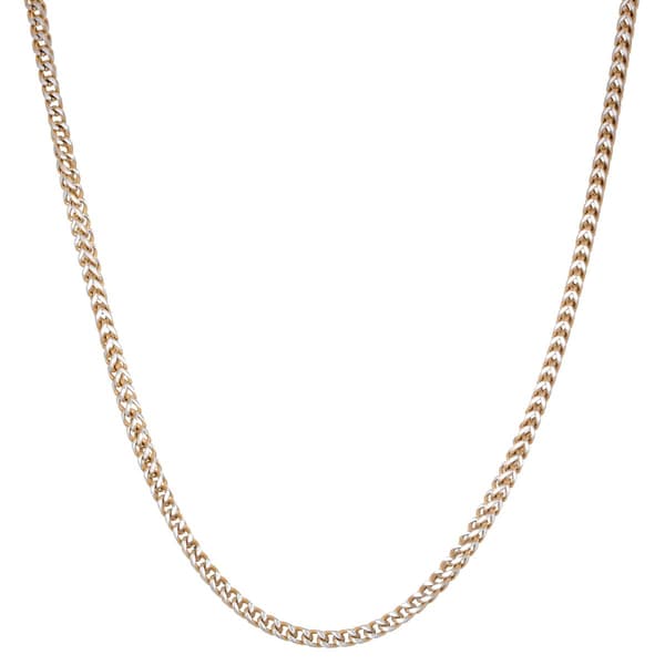 Mens Lynx Stainless Steel Square Wheat Necklace - image 
