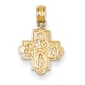 Unisex Gold Classics(tm) 14kt. Miniature Four Way Medal Pendant - image 1