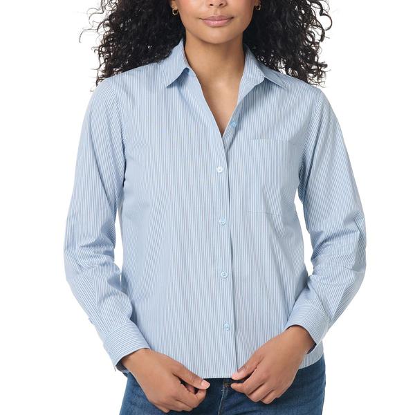Womens Gloria Vanderbilt Livia Stripe Casual Button Down