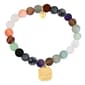 Shine Gold Flash Plated Multi Matte Stone Elephant Bracelet - image 2