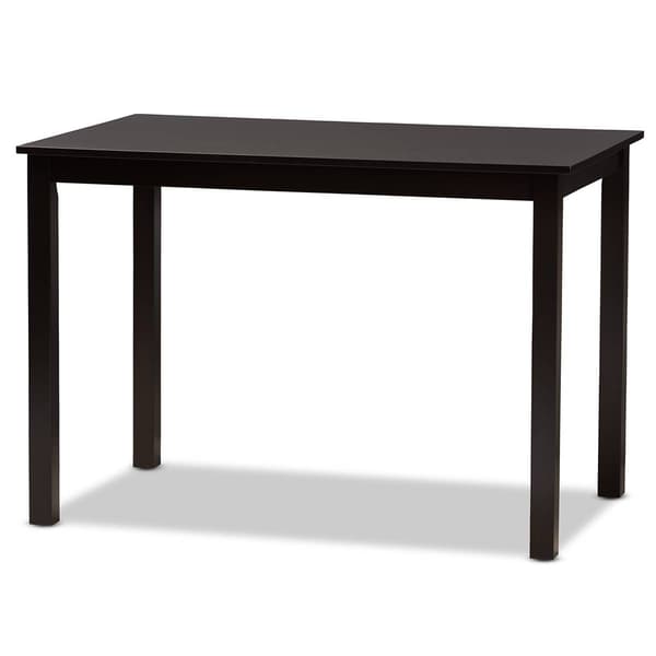 Baxton Studio Luisa 2-Tone Dark/Walnut Brown Wood 5pc. Dining Set