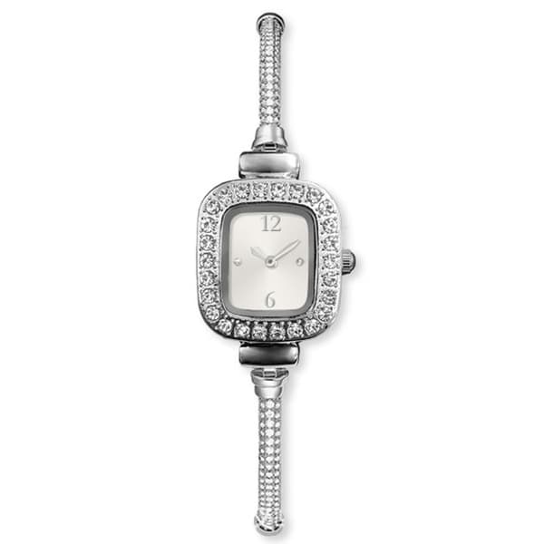 Womens Shiny Silver Metal Bracelet Analog Watch - 15062S-07-B28 - image 