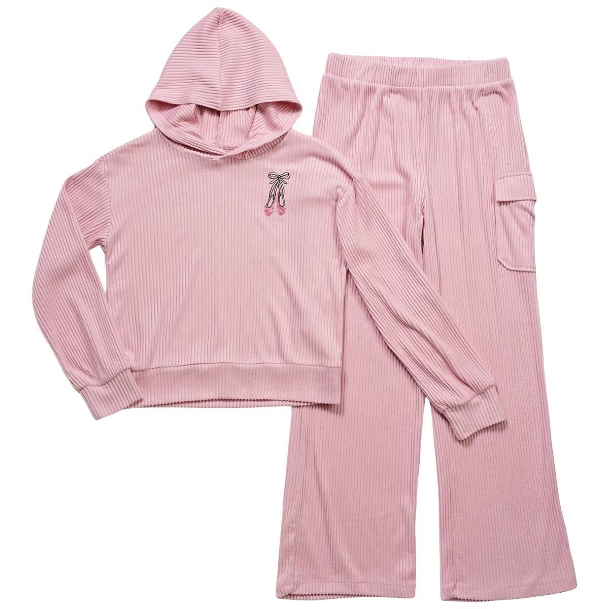 Girls (7-16) Sweet Butterfly(R) Rib Top & Pants Ballet Sequin Set