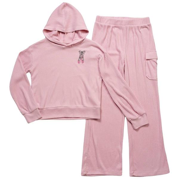 Girls (7-16) Sweet Butterfly(R) Rib Top & Pants Ballet Sequin Set - image 