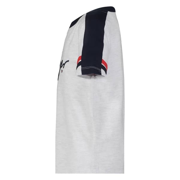 Toddler Boy Tommy Hilfiger Stripe Sleeve Tee & Woven Shorts Set