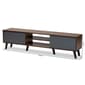 Baxton Studio Clapton Walnut Brown Finished Wood TV Stand - image 9