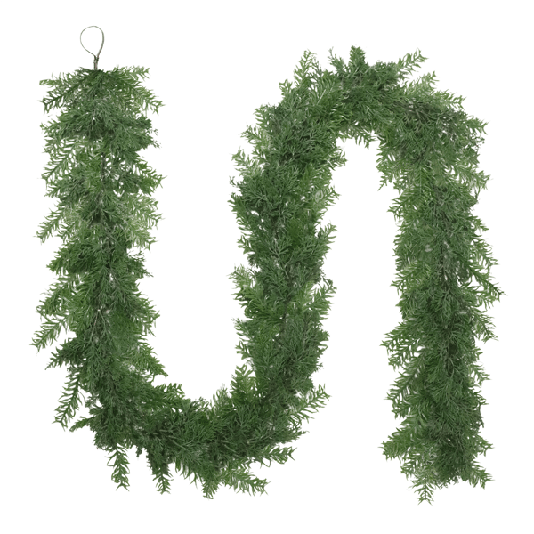 Puleo International 9ft. Christmas Garland with Soft Branch Tips - image 