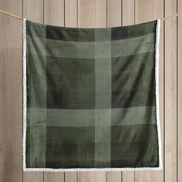 Eddie Bauer Pine Plaid Plush-Fleece Throw