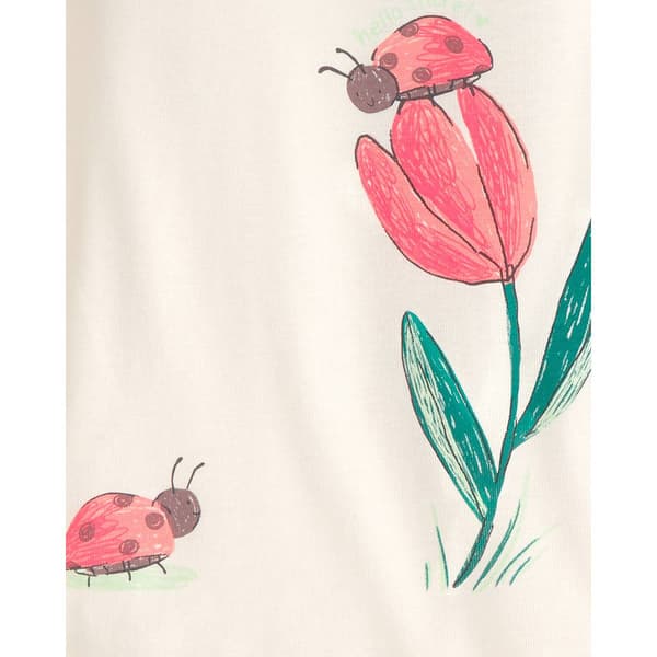 Toddler Girl Carter''s 4Pc Tulips Cotton Pj Set