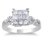 Loveblooms(tm) 10kt. White Gold Princess Cut Diamond Ring - image 1
