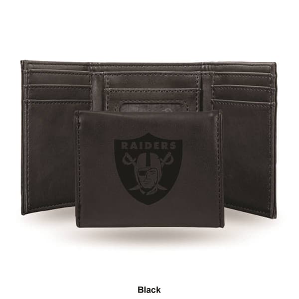 Mens NFL Oakland Raiders Faux Leather Trifold Wallet