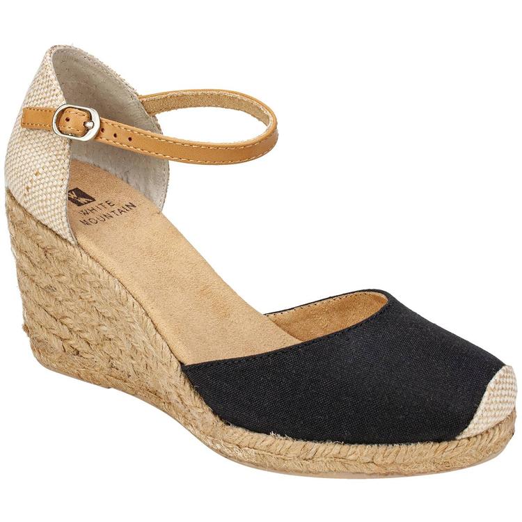 Womens White Mountain Mamba Wedge Espadrilles Sandals