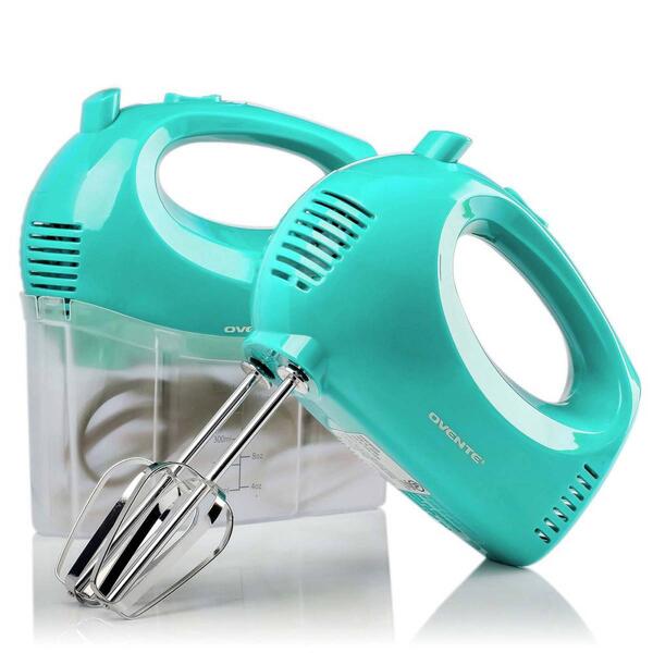 Ovente Portable 5-Speed Mixing Electric Hand Mixer - Turquoise - image 