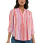 Womens Zac & Rachel 3/4 Sleeve Slub Pleated Front Blouse-Orchid - image 1