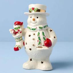 Lenox(R) Happy Holly Days Snowman & Stocking Lit Figurine