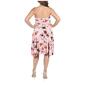 Plus Size 24/7 Comfort Apparel Floral Strapless A-Line Dress - image 2