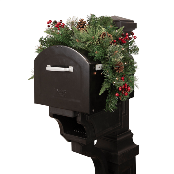 Northlight 36in. Pre-lit Decorated Christmas Mailbox Swag - image 