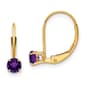 Gemstone Classics&#40;tm&#41; 14kt. Gold Amethyst Drop Earrings - image 1