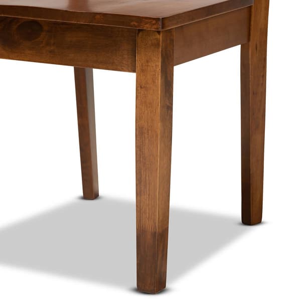 Baxton Studio Anesa Walnut Brown Finished Wood 5pc. Dining Set